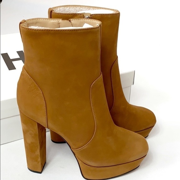 Schutz July suede platform bootie in Wood NIB - Picture 2 of 6